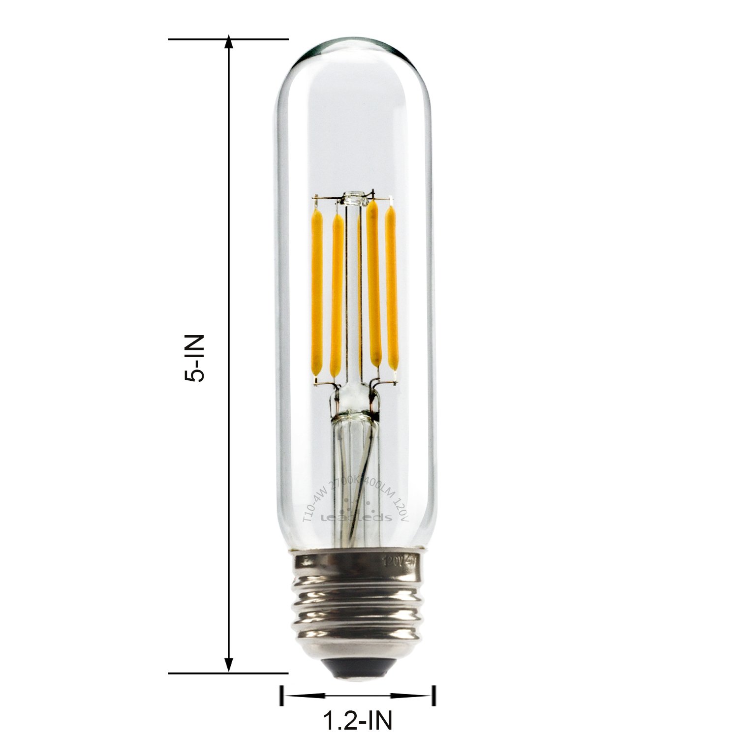 Leadleds LED Edison Bulb 40 Watt Equivalent Non Dimmable E26 Medium