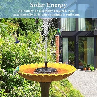 Phomnd Solar Fountain Water Pump For Bird Bath 1 4w Portable Floating Solar Powered Water Fountain Pump Panel With 4 Spray Nozzles For Garden Pond Pool Fish Tank Buy Online At Best Price