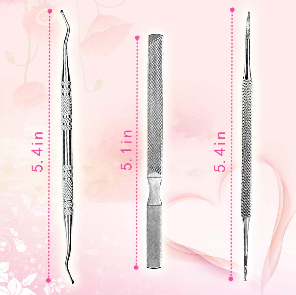 3PCS Ingrown Toenail File and Lifter Set Manicure File Stainless Steel Double Sided Ingrown Toenail Tool Kit, Pedicure Tools with Storage Box by NANTuYo: Beauty