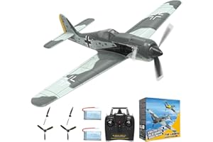 ANBURI RC Plane 4 Channel RC Airplane FW190 Ready to Fly with Upgraded Xpilot Stabilization System & One Key Aerobatic, Remote Control Airplanes for Beginners Adult