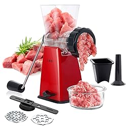 LHS Manual Meat Grinder with Stainless Steel Blades
