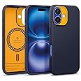 Caseology Nano Pop Mag for iPhone 16 Case [Dual Layer Silicone Case Compatible with Magsafe] Military Grade Drop Tested (2024) - Blueberry Navy