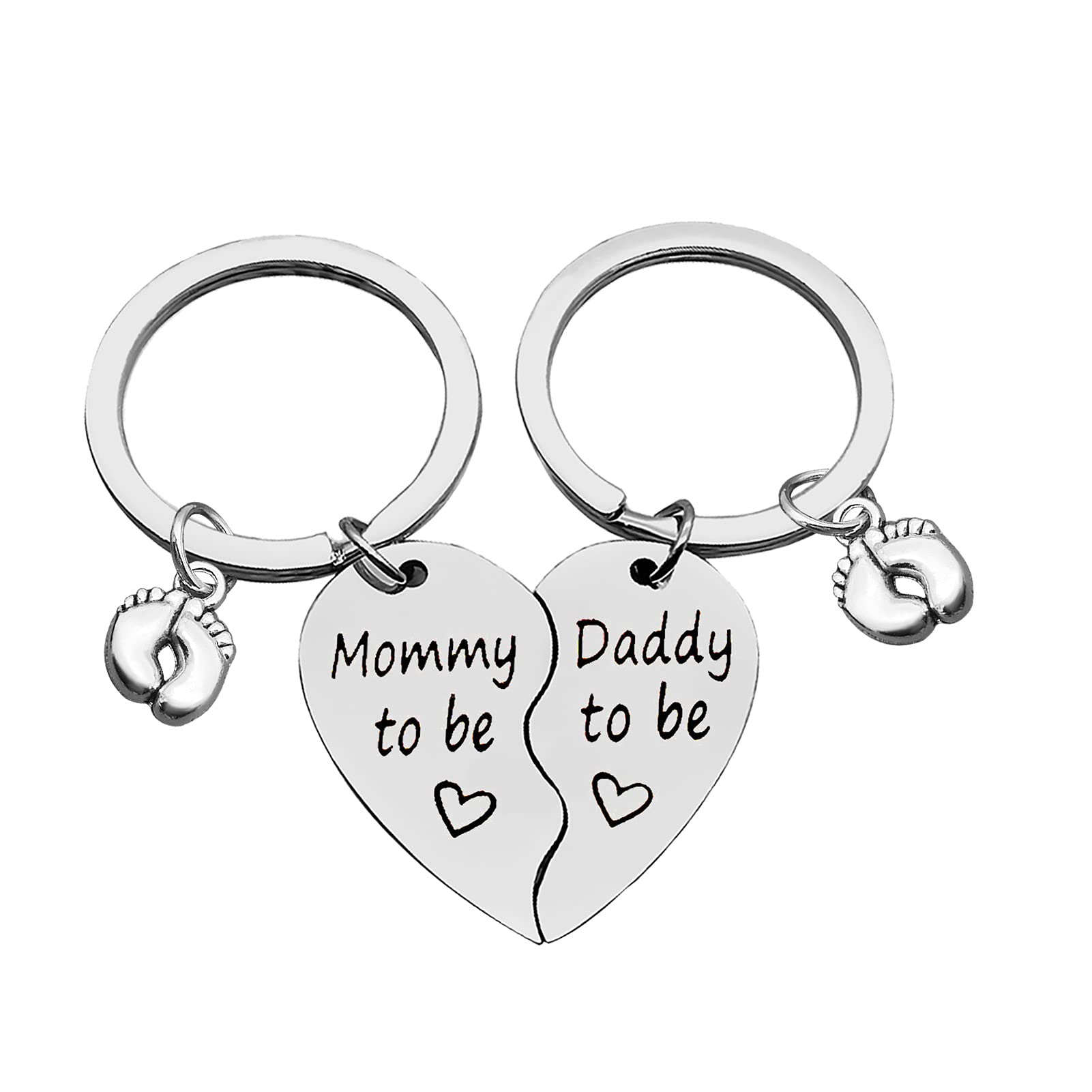 Ximalun Pregnancy Announcement Gifts Mommy and Daddy to Be Keyring Set First Tim Mum and Dad Gifts New Parent to be Gifts New Mum Gifts New Dad Keyring Christmas Mothers Day Fathers Day Gift