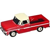 1966 C10 Fleetside Pickup Truck Red with Cream Top American Classics 1/24 Diecast Model Car by Motormax 73355AC-R