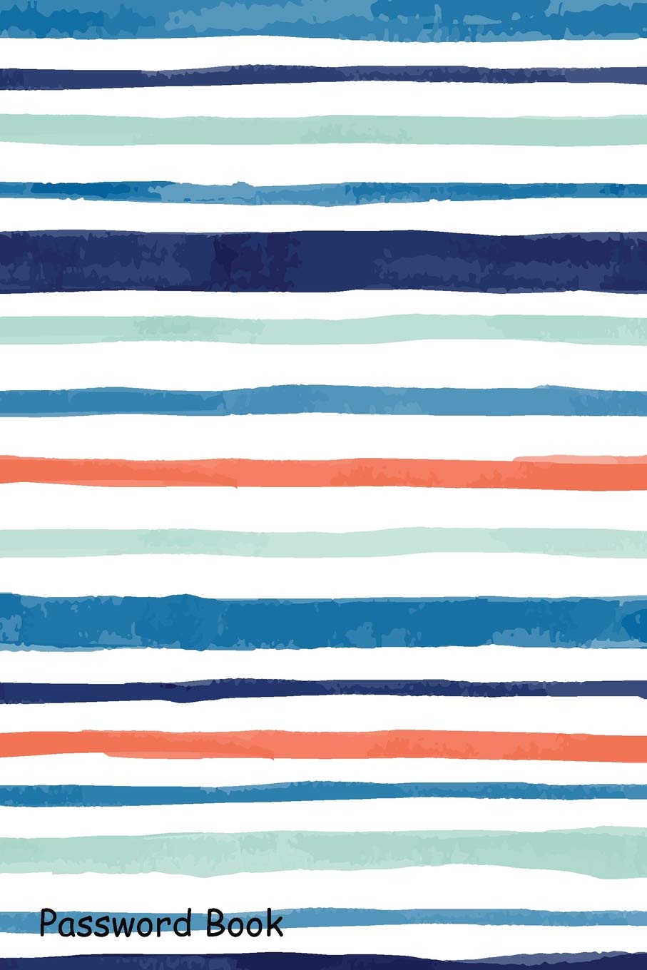 Password Book: Include Alphabetical Index With Hand Painted Watercolor Seamless Pattern