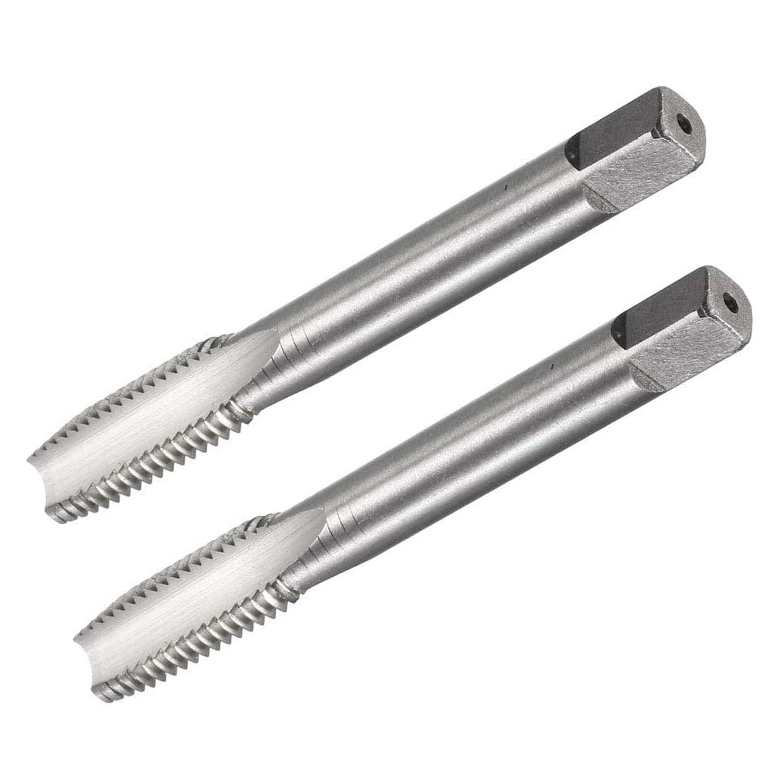 TOP-VIGOR M10 x 1.5mm Straight Flute Screw Thread Tap, Thread Milling Tap with H2 Tolerance, HSS Straight 3 Flutes Metric Machine Tap for Drilling and Tapping 2pcs