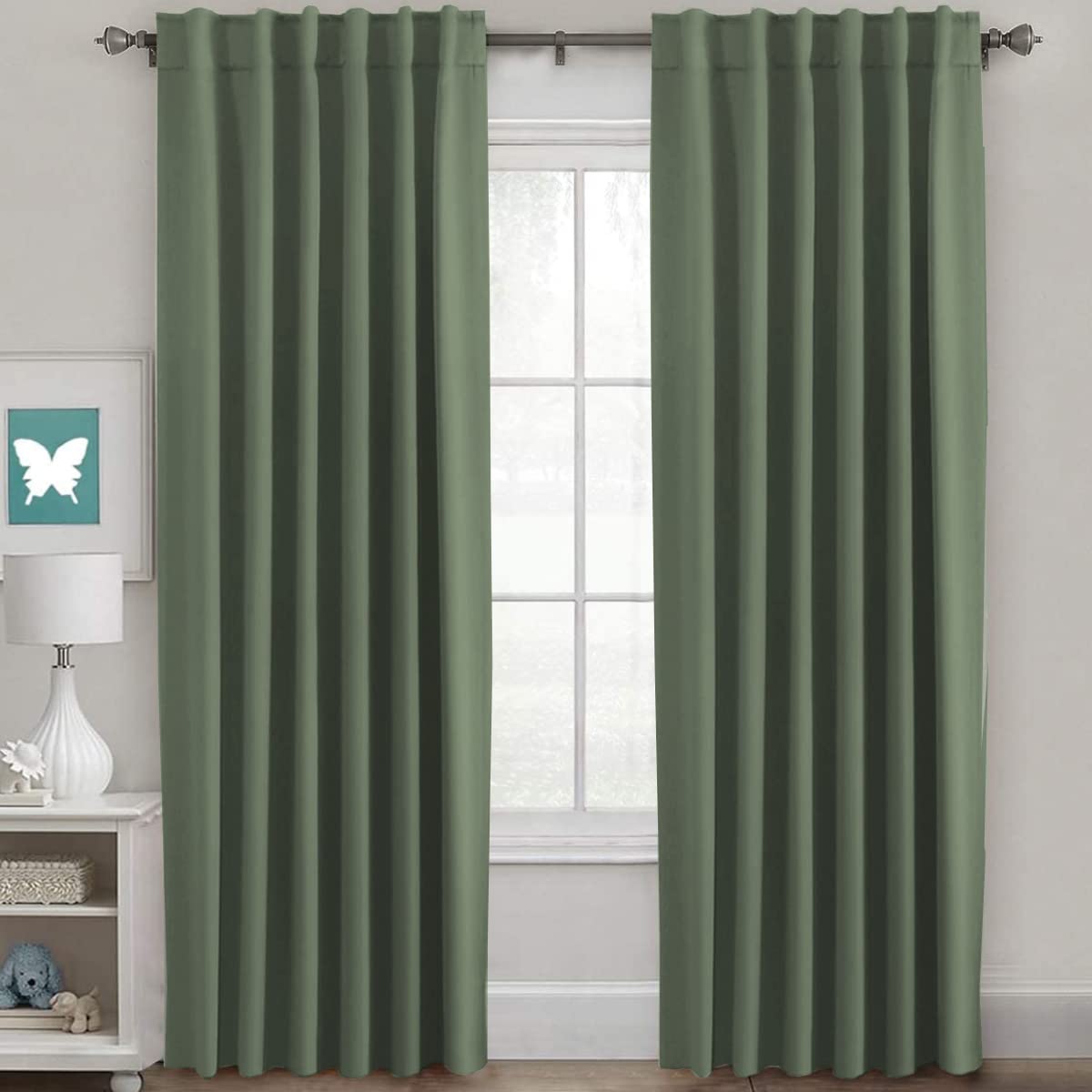 Photo 1 of *USED*
H.VERSAILTEX Blackout Curtains Thermal Insulated Window Treatment Panels Room Darkening Blackout Drapes for Living Room Back Tab/Rod Pocket Bedroom Draperies (2 Panels, Bronze Green, 52 x 84 Inch)LPNPMFO9955587