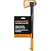 Fiskars X32 Splitting Axe 32", Splitter for Large Wood Logs &amp; Firewood | More One-Strike Splits, Low-Friction Coated Steel Blade for Rust Protection, Shock-Absorbing FiberComp Handle, Large SoftGrip