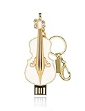 ZJR USB Flash Drives 128gb Cute Violin Shape Thumb