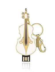 ZJR USB Flash Drives 128gb Cute Violin Shape Thumb