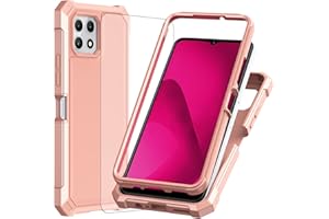 Ailiber Case for REVVL 7 5G, TMobile REVVL 7 5G Phone Case with Screen Protector, Dual Layer Structure Protection, Shockproof Corners TPU Bumper, Durable Protective Cover Case for REVVL 7-Rose Gold