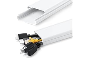 Cable Covers for Wall Mount TV -34in Wall Cable Management Raceway, Large TV Cord Hider - Paintable TV Cord Cover for Wall Mo