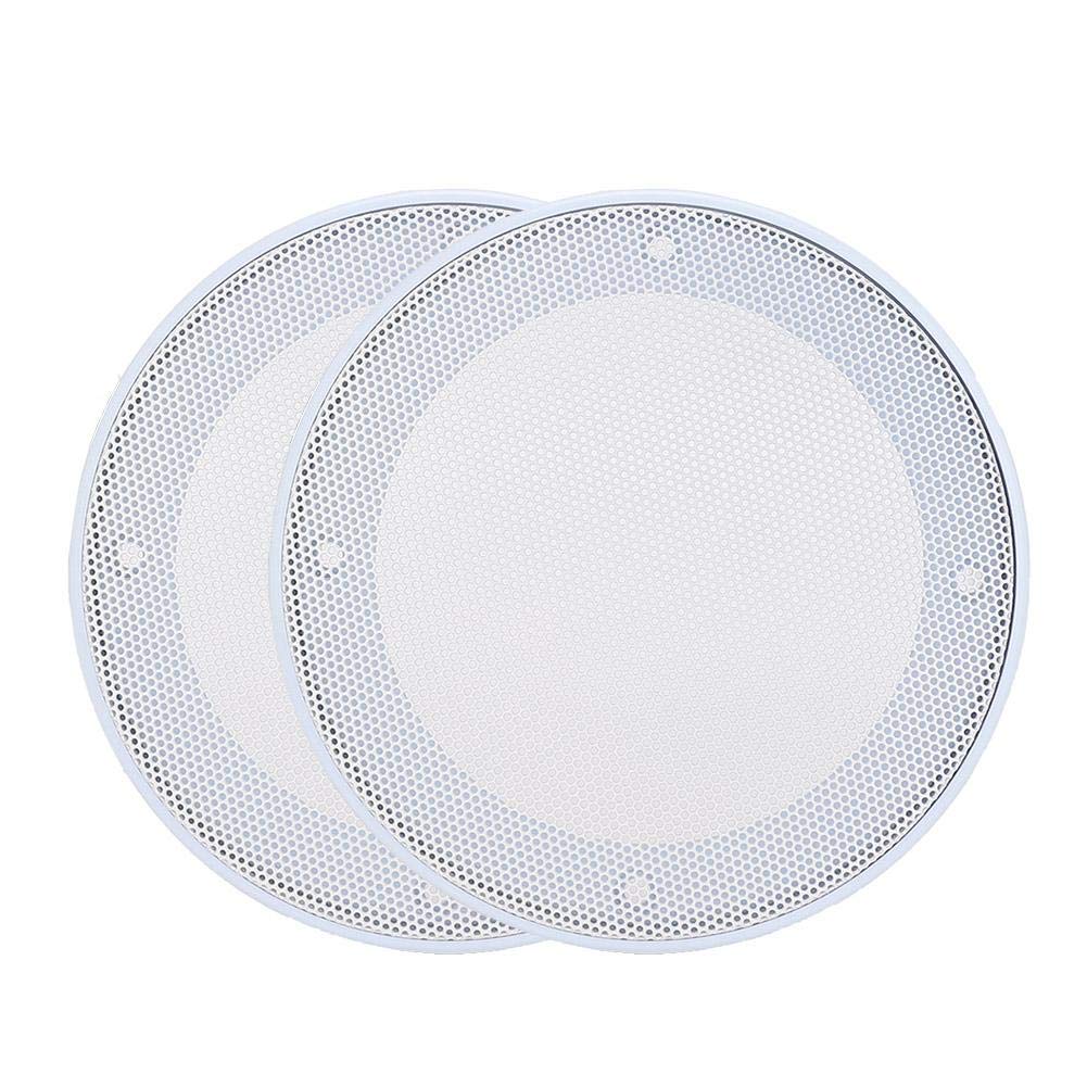 Speaker Grills, 2PCS 4inch Speaker Loudspeaker Protective Cover Decoration Mesh Cover(White)
