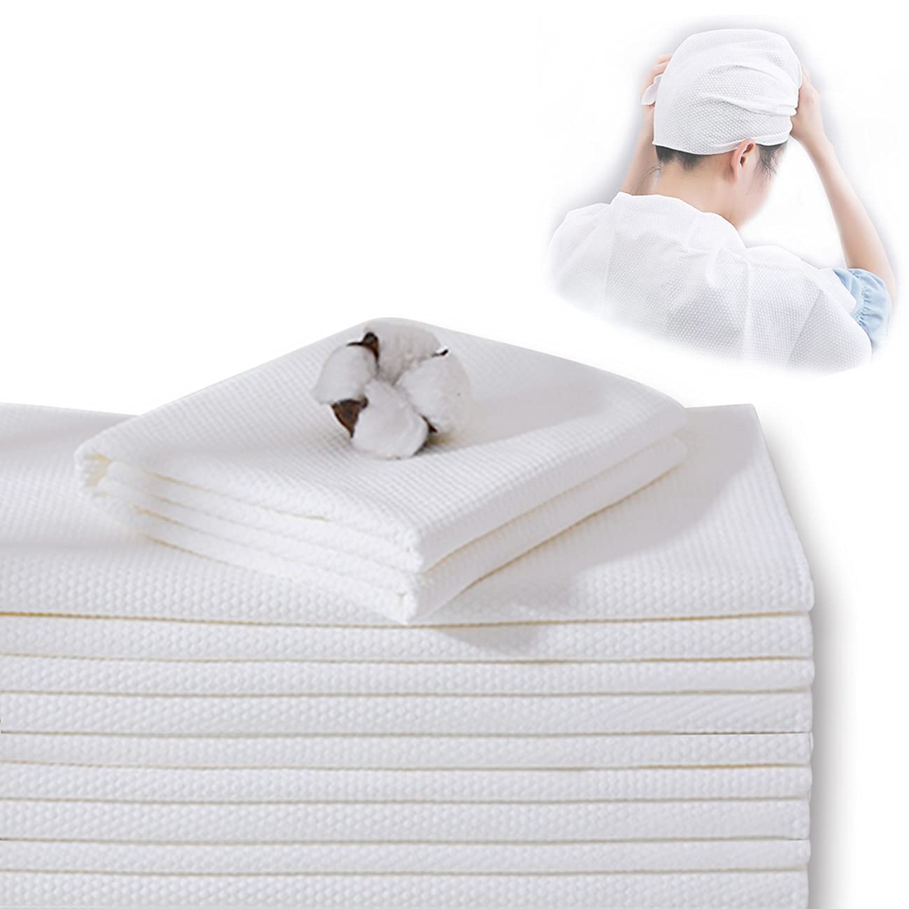 JINYUDOME Disposable Bath Towel Portable Package for Travel Hotel Trip Camping Use. Soft Large Luxury Towels, 15.75 x 31.50 inch, White (white40)