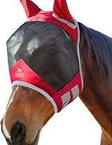 Harrison Howard CareMaster Pro Luminous Fine Mesh UV-Proof Pony Fly Mask Ruby S view 8