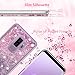 MP-MALL For Galaxy S9 Plus Case, Clear Back Flowing Liquid Floating Luxury Bling Glitter Sparkle TPU Hybrid Bumper Girl's Case for Samsung Galaxy S9 Plus - Rose Gold