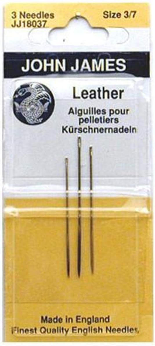 John James Leather Needles Assorted Sizes 3/7 3ct by John James