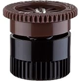 Hunter 8A Adjustable Lawn Sprinkler Nozzle, 8 ft Radius, 0&deg;-360&deg; Arc | 8 ft adjustable spray nozzle for pop-up sprinkler bodies with 0&deg;-360&deg; arc, brown top, filter screen, and hand adjustment