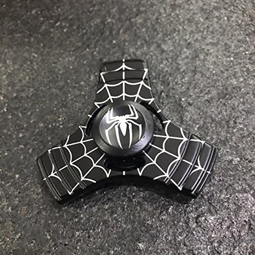 The Avengers Spider man Fidget Hand Spinner Shield Toy EDC Focus ADHD Autism (Black)