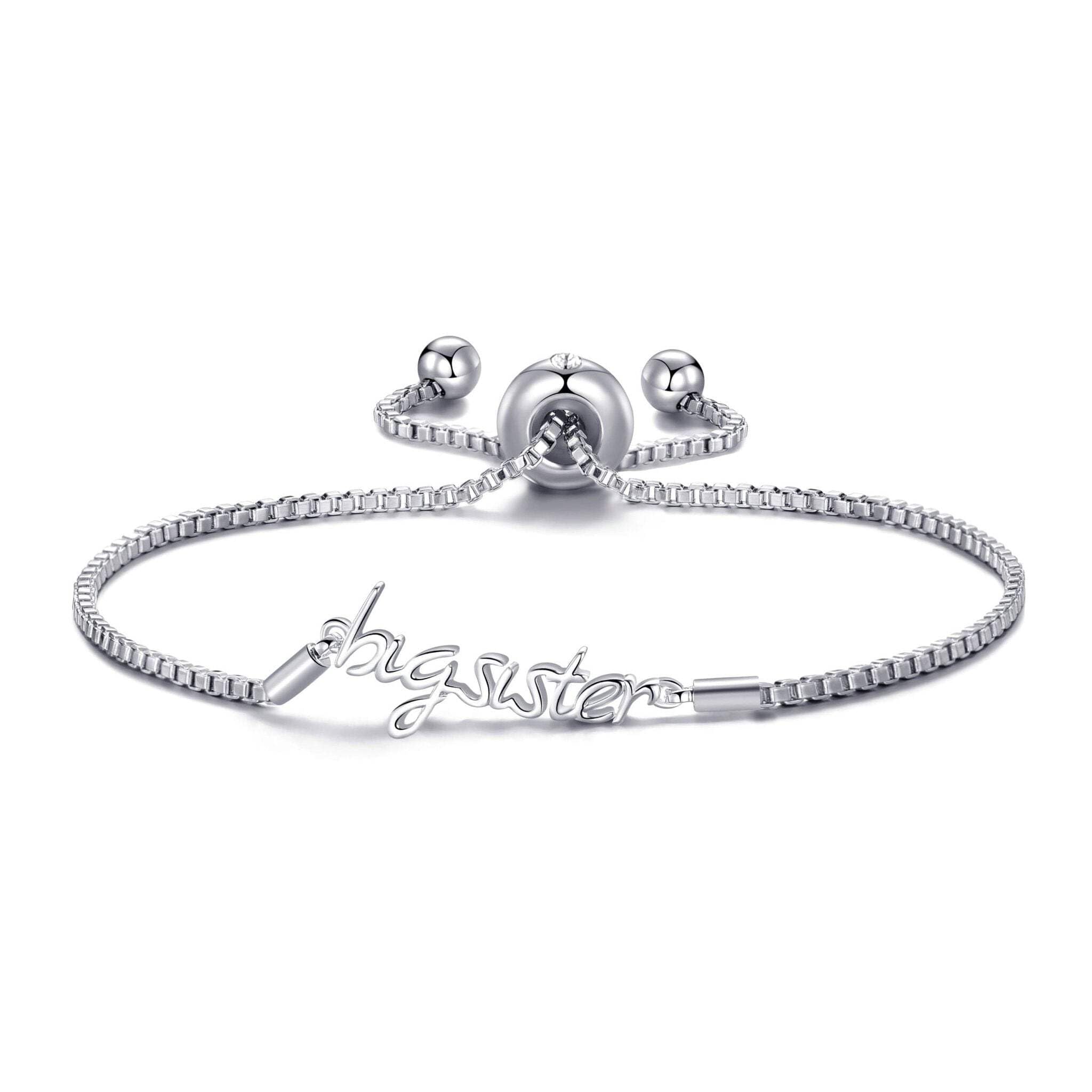 Philip Jones Silver Plated Big Sister Bracelet Created with Zircondia® Crystals
