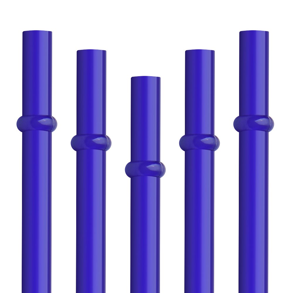 Dakoufish BPA Free 12 Piece 9 Inch Reusable Plastic Thick Drinking Straws for Mason Jar Yeti Rambler Plain Color（9inch，Purple）