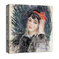 Canvas Wall Art Vase of Flowers by Pierre-Auguste Renoir Canvas Prints Home Artwork Decoration for Living Room,Bedroom - 12x12 inches
