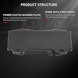 cciyu D847 Front Semi-Metallic Disc Brake Pads Kit
