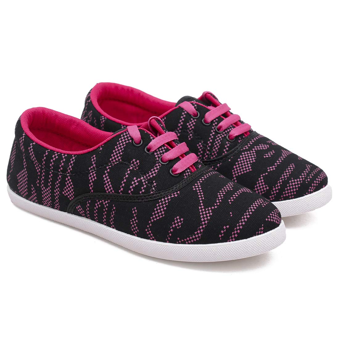 navy and pink sneakers