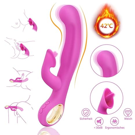 VICIVIYA G-Punkt Vibratoren, Vibratoren für Sie, Rabbit Vibrator mit Heizfunktion Klitoris und G-punkt Vibrator Erotik Sexspi