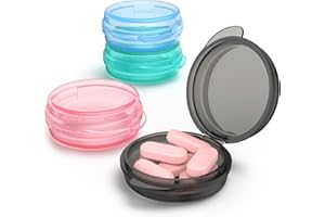 Urekt Small Pill Box, (4 Pack) Travel Pill Case Portable Daily Pill Organizer Mini Medicine Storage Container for Pocket Purse Cod Liver Oil Storage Box Earplug Case
