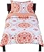 Amazon Basics Twin/Twin XL Comforter Set with Printed Sheets, 5-Piece Coral Medallion Bedding, Lightweight Microfiber Bed-in-a-Bag