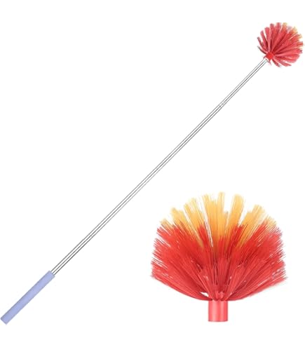 Balai à Toiles D'araignée Télescopique DEPOVTE - Longueur 15-100 Pouces - Tête Microfibre