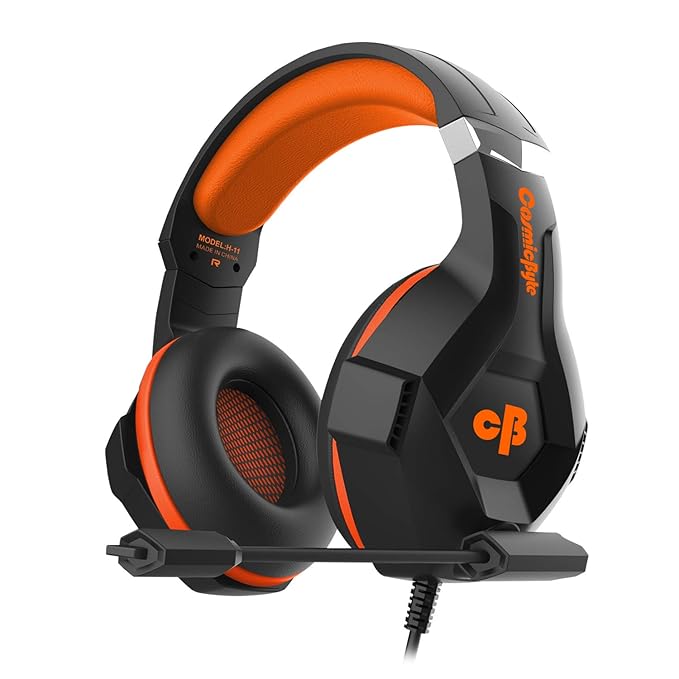 Cosmic Byte H11 Gaming Headset with Microphone (Black/Orange)