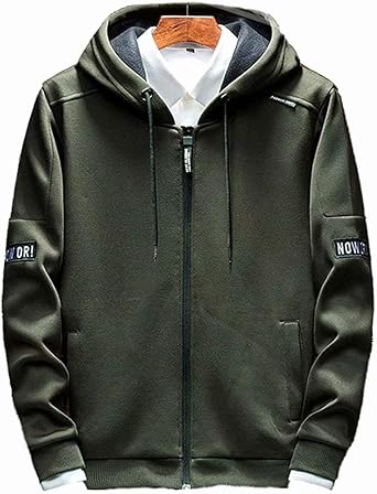 Amazon Oukey パーカー メンズ 長袖 カジュアル 秋冬春 おおきいサイズ ジップアップパーカー フード付 かっこいい ジップアップコート ジップアップ おしゃれ トレーナー パーカー 通販