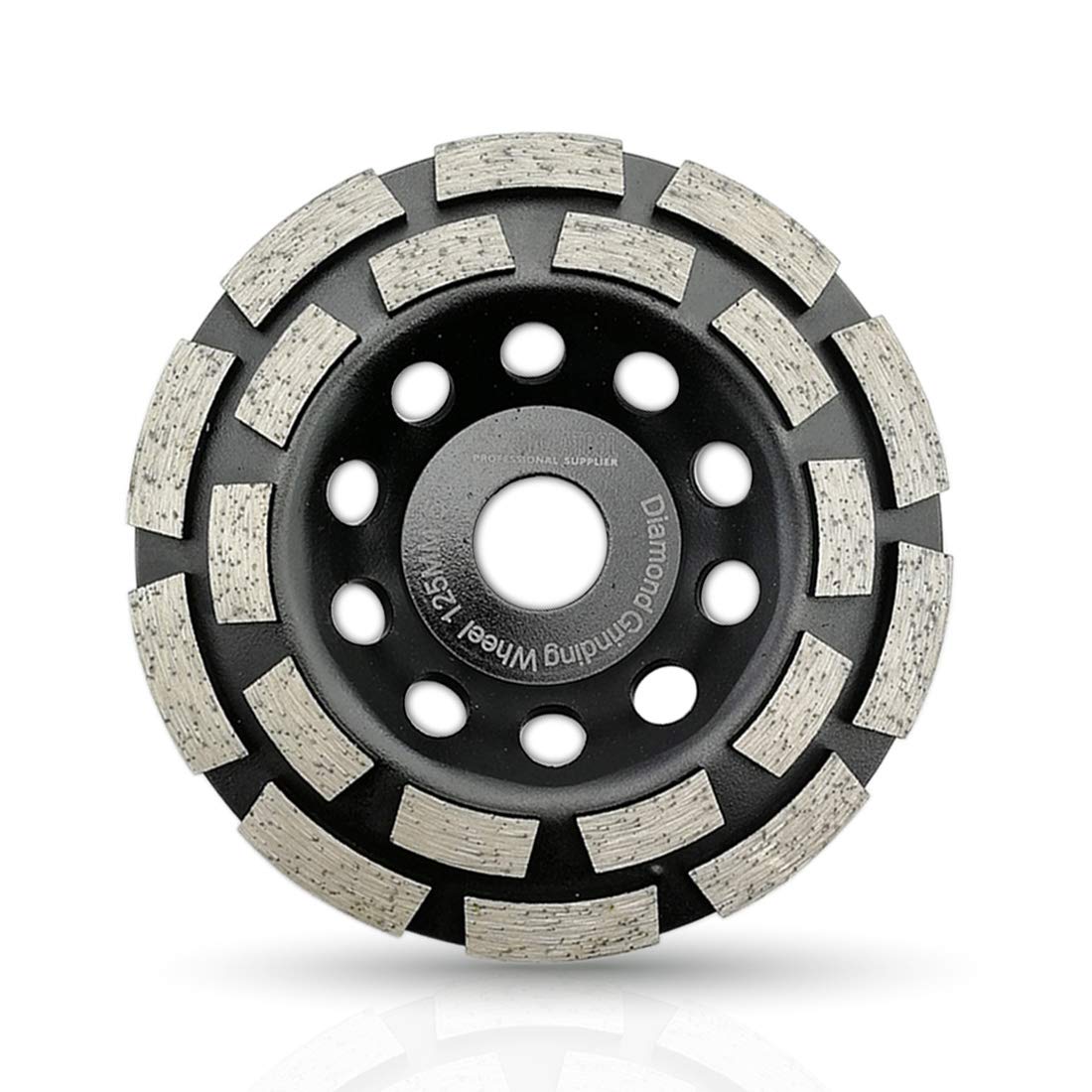 SHDIATOOL Diamond Grinding Cup Wheel 125mm Double Row for Marble Concrete Masonry Granite