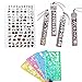 TKOnline Set of 9 Stainless Steel Drawing Painting Stencils Scale and Bookmark Stencil and Plastic Drawing Stencils Art Kit Drawing Template Stencils Plastic Bookmarks Book Mark Stainless Steel Set