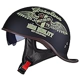 FVCNGP Adult Men Women Vintage Motorcycling Helmets