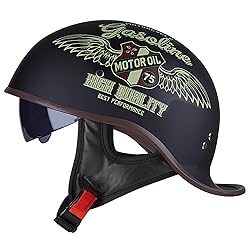FVCNGP Adult Men Women Vintage Motorcycling Helmets