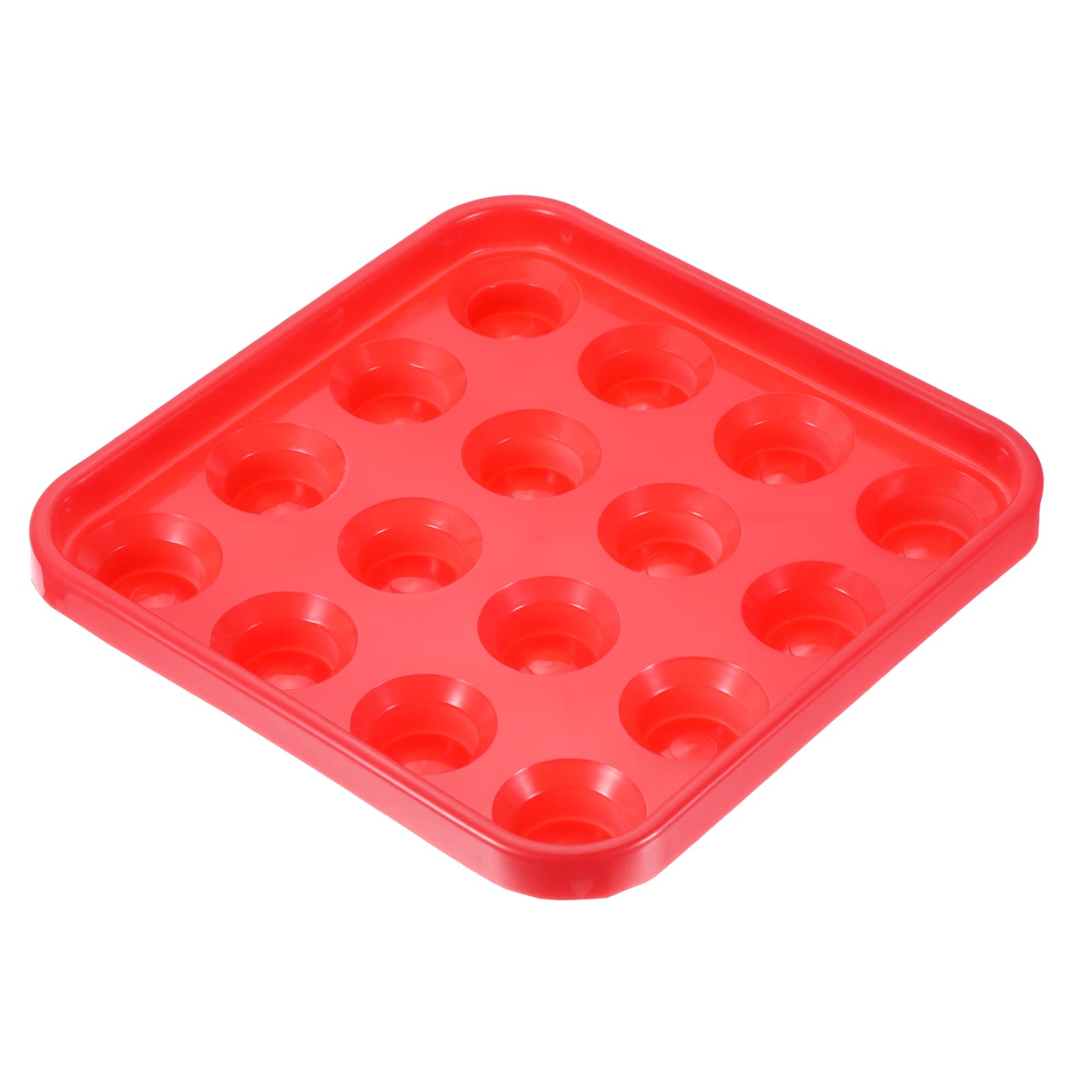 PATIKIL Pool Ball Tray, Billiard Ball Holder Snooker Ball Storage Tray Tool Pool Table Accessory for 16 Balls, Red