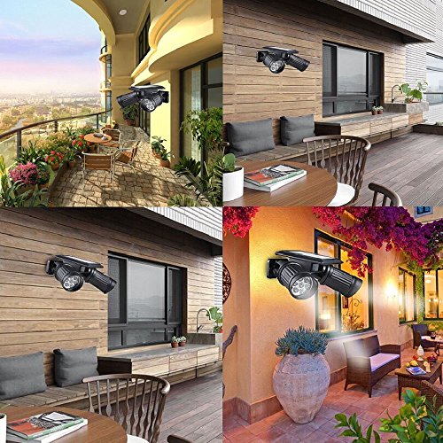 Solar Motion Sensor Light, Gracetop 400-Lumens Bright 14 LEDs Spotlight 14W Solar Lights Outdoor Wireless Security Lighting for Porch Patio Garden Solar Powered Lights