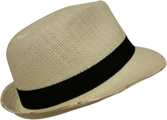 off white fedora hat