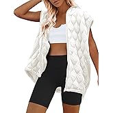 SENSERISE Womens Oversized Puffer Vest Sleeveless Quilted Jacket Zip Up Hooded Puffy Vest Winter Coats with Pockets