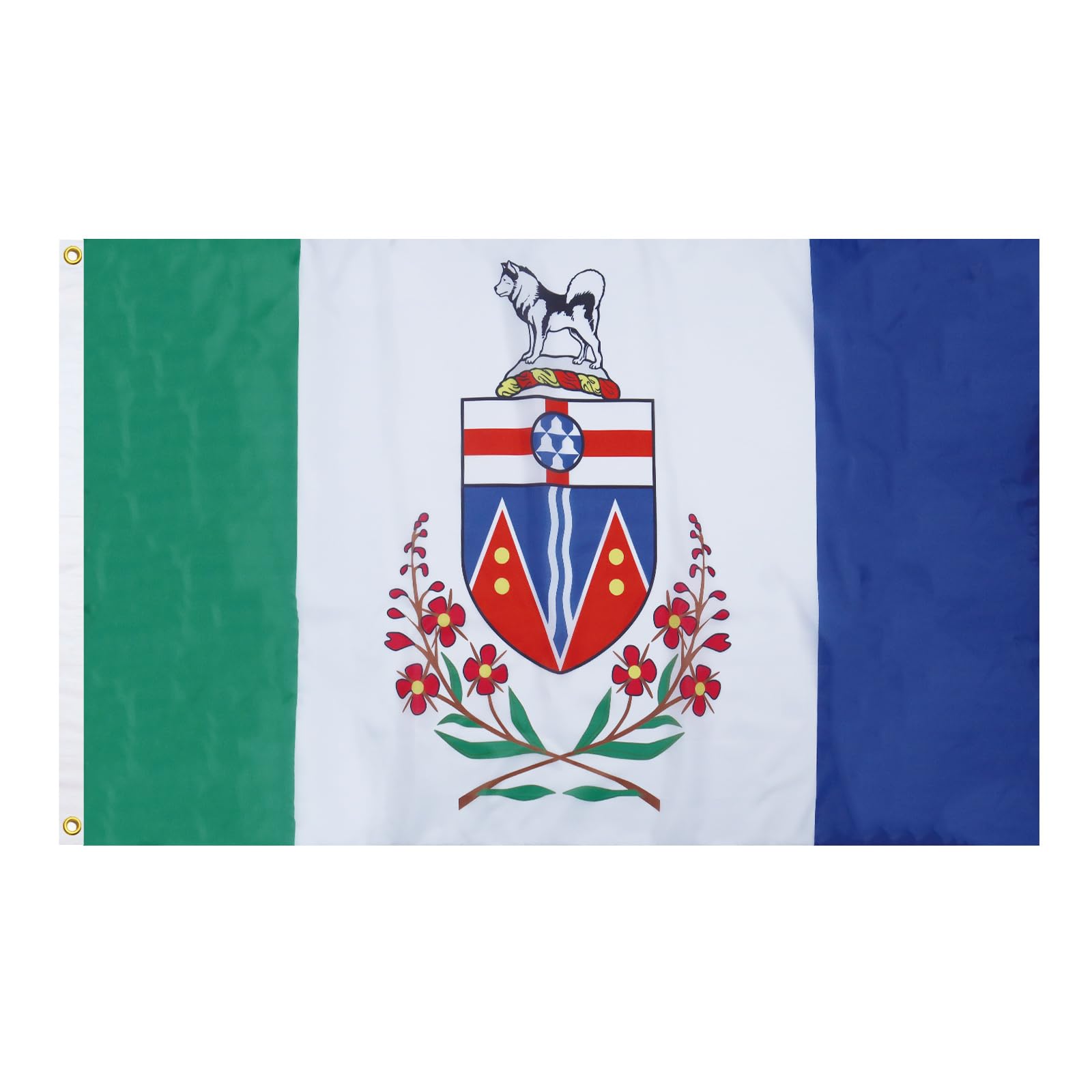 AZ FLAG - Yukon Flag - 2x3 Ft - 100D Polyester Canada - Canadian Yukoner Banner with Two Metal Grommets - Fade Resistant - Vivid Colors - 2' x 3' Feet - 90x60 Cm