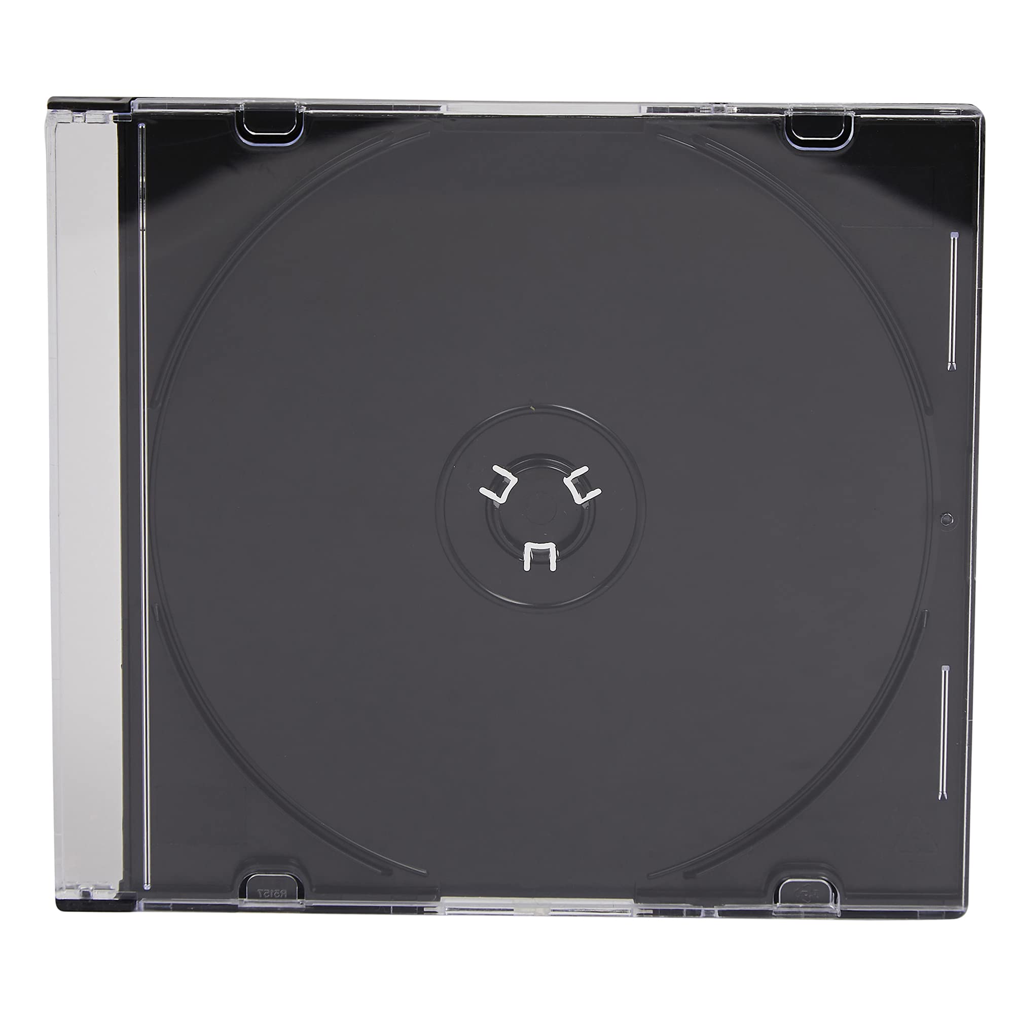 100 x Dragon Trading CD DVD Blu Ray Disc Cases,Slimline Jewel 5.2mm Cases for 1 Disc With Black Tray Hold 1 Disc Of Any Format(Pack of 100)