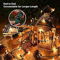 ODEETRONIC Christmas Lights, 21.63ft 100 Count