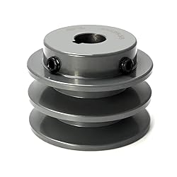 QWORK Double Groove Pulley/Sheave, 2.5"OD