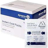 Dynarex Instant Cold Packs - Disposable Cold Compress for First Aid - Portable and Conforms to Body Contours - Quick Activation - 4" x 5" - 24 Count