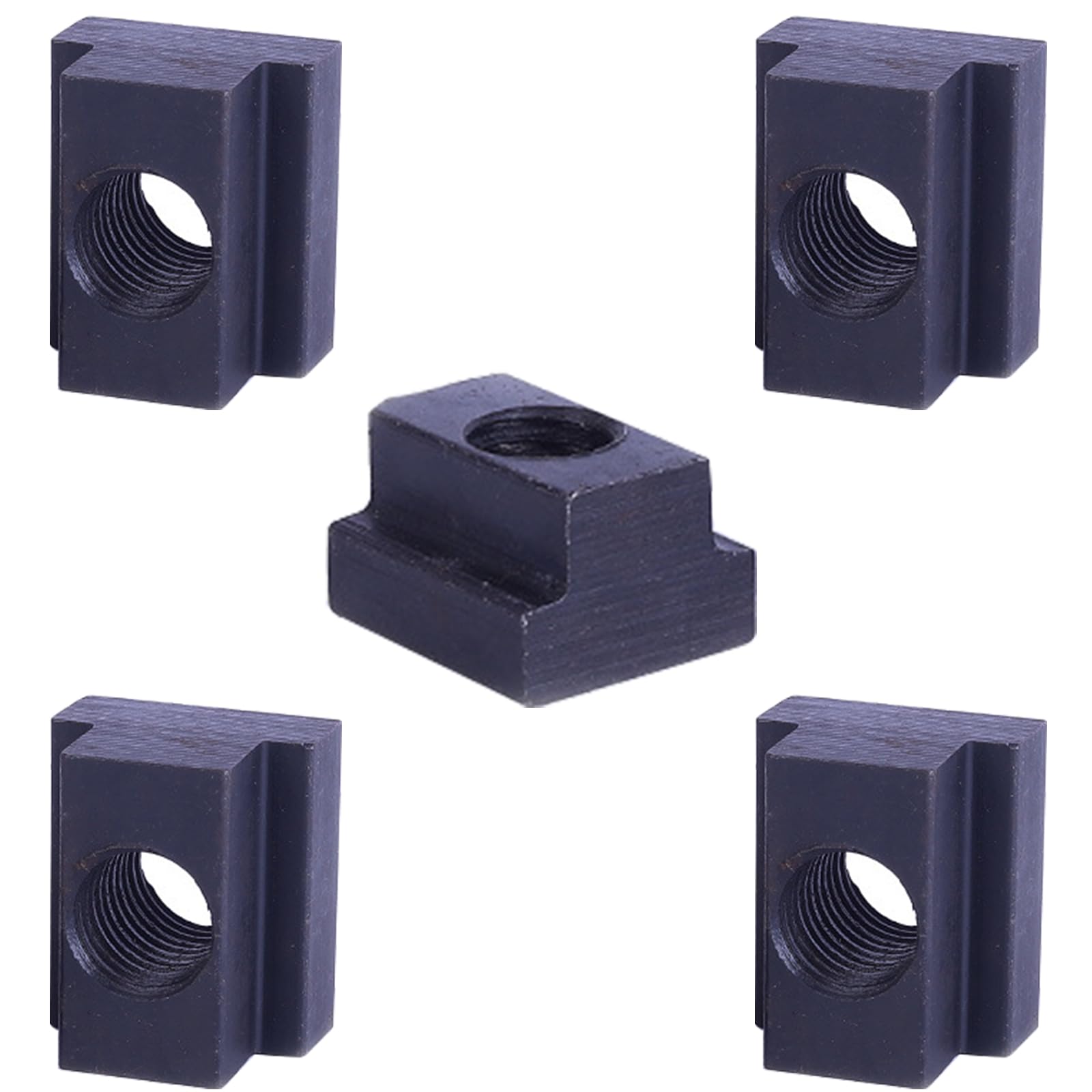 5Pcs M12 T Slot Nuts Carbon Steel Black Oxide Finish T Slot Nuts T Sliding Nuts Threads Fit Into T-Slots in Machine Tool Tables