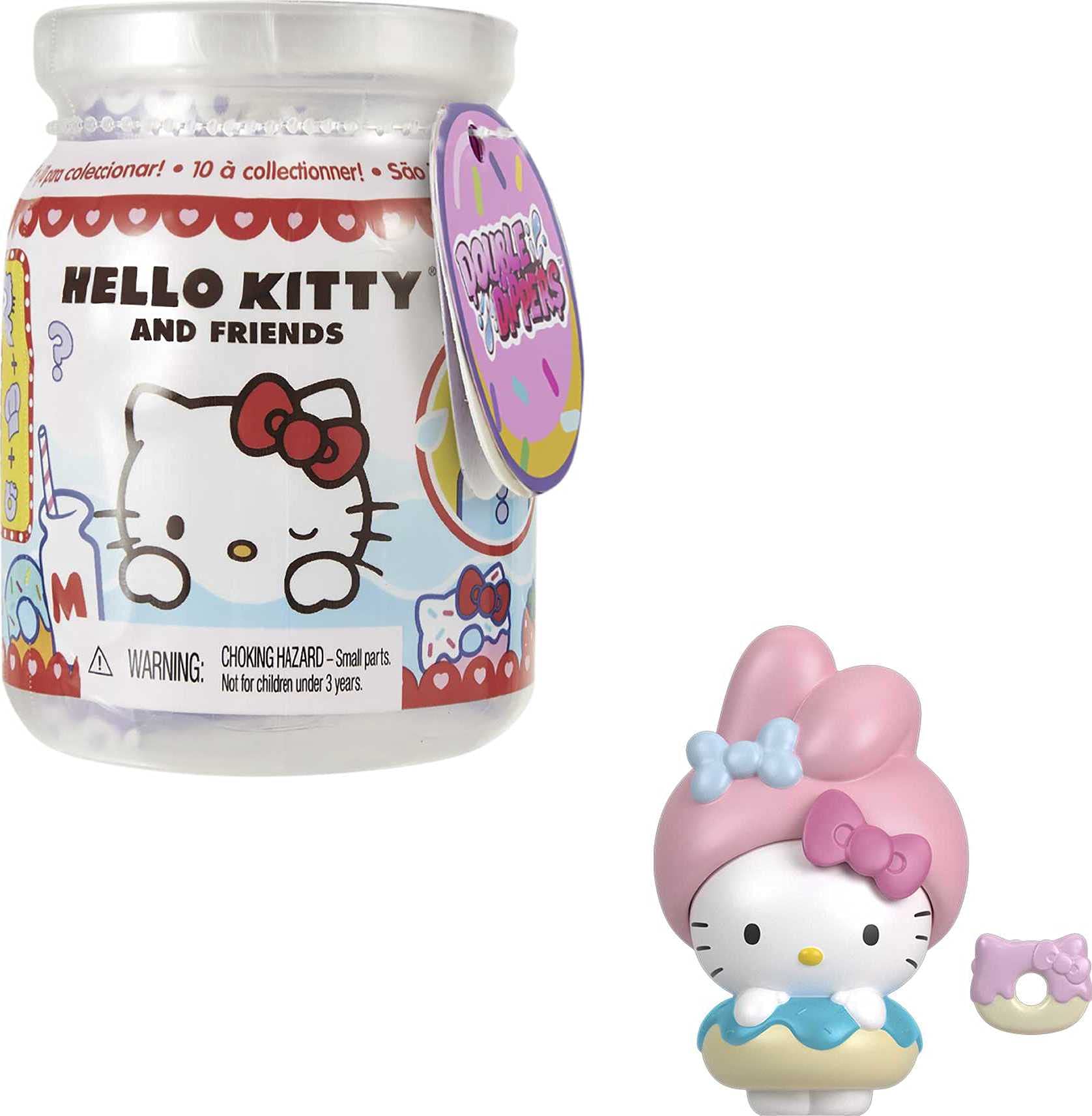Sanrio Hello Kitty Double Dippers Collectible Figures 2" 5cm with Hat and Dessert Accessories Surprise Blind Pack