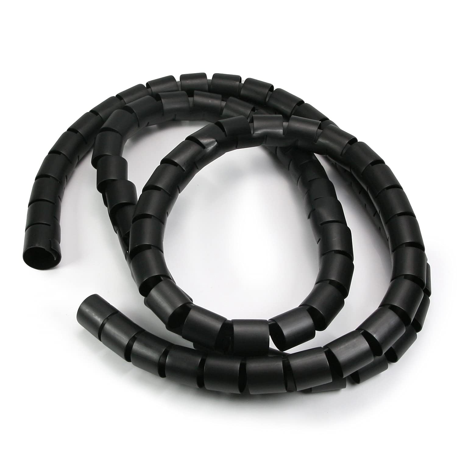 Othmro Spiral Cable Wrap Spiral Wire Wrap Cord for Computer Electrical Wire Organizer Sleeve(Dia 30MM-Length 2M Black) — image 1